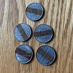Philadelphia SEPTA transit tokens